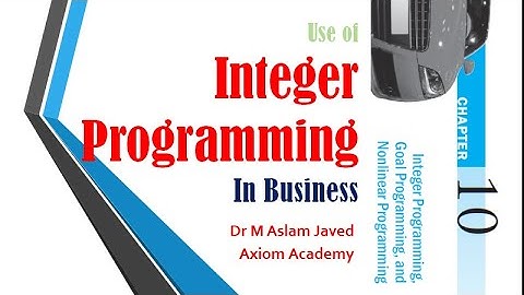 Pure Integer Programming models