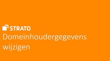 Domeinhoudergegevens wijzigen | STRATO Tutorial