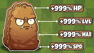 Pvz 2 New Update Primal Wall-nut +999% MAX LEVEL UPGRADING POWERFUL SHIELD 🛡️
