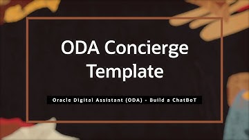 Red Hot Webinars - Build a ChatBot with Concierge Template ODA