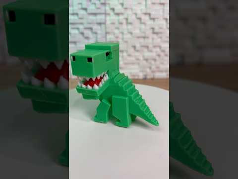 3d printed Minecraft Jurassic Park Trex #minecraft #jurassicpark #trex #3dprinting #bambulab #fyp