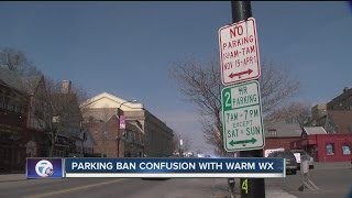 Warm weather confusion over winter parking bans
