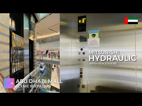 Mitsubishi Hydraulic Scenic Elevators With Voiceovers Abu Dhabi Mall AE