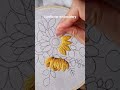 Easy peasy Sunflower embroidery #stitch #embroidery #handembroidery #embroiderydesign #art #handmade