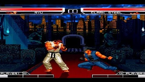 RYU VS CLARK STEEL SNK - AMAZING EPIC FIGHT BATTLE !