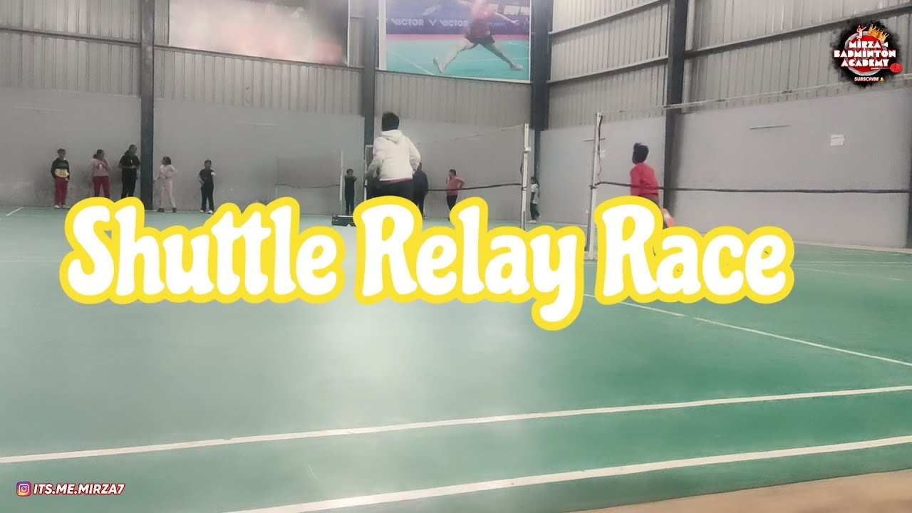 Shuttle Relay shuttle Relay Race| Badminton physical practice | Badminton spirit ...