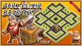 COC TH7 DARK ELIXIR FARMING / PROTECTION BASE WITH LINK 2020(MAXED)