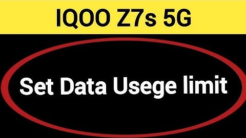How to set data usege, IQOO Z7S 5G data limit Kaise lagaen