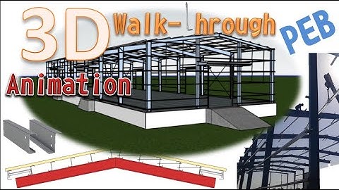 Walkthrough PEB । Steel frame construction 3D animation