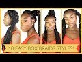 Quick Box Braid Hairstyles