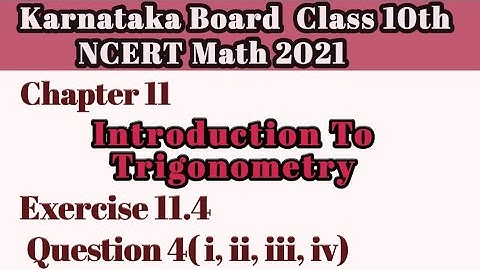 Question 4 Ex 11.4 Chapter 11|Intro To Trigonometry class 10|Karnataka Board NCERT Math#10classmath