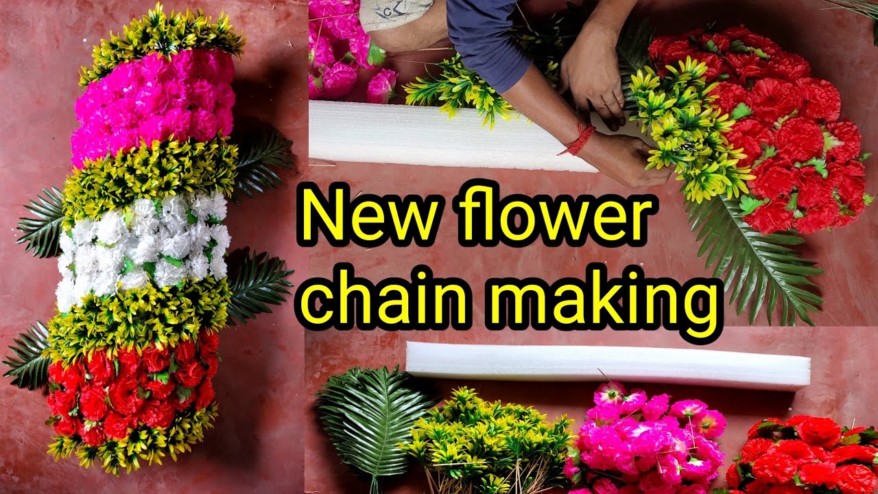 New flower chain making Learn to make flower chain new flower