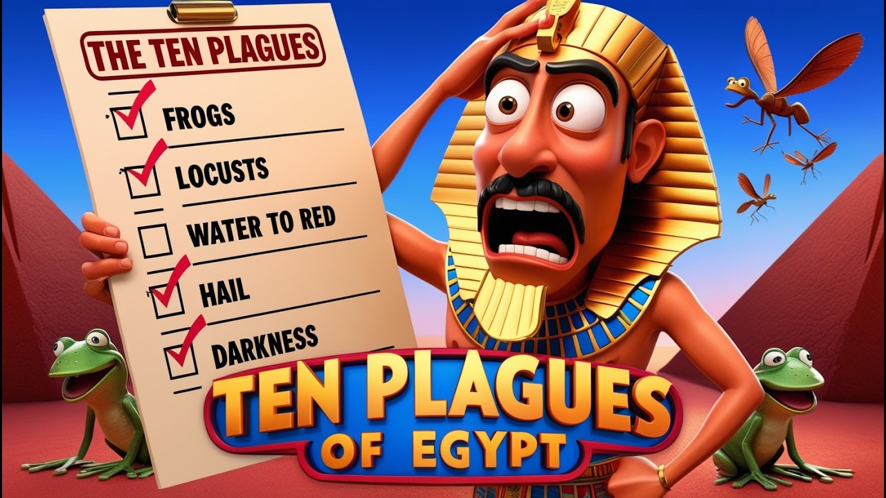 The Ten Plagues of Egypt in 4 minutes  | Animated Bible Story