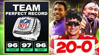 Can I Build A PERFECT 20-0 NFL Team?