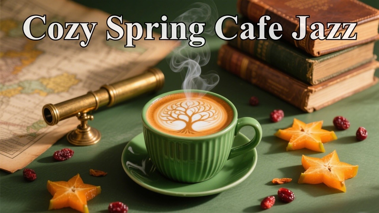 Cozy Spring Cafe Jazz – Relaxing Coffee Shop Music for Reading & Writing