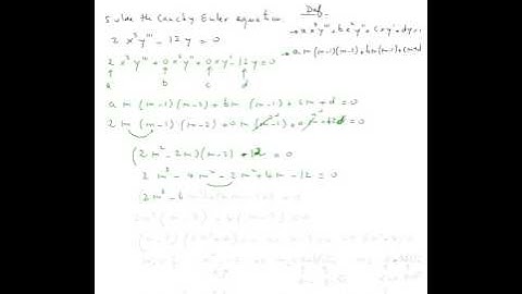 Cauchy Euler equations (3rd order equation)