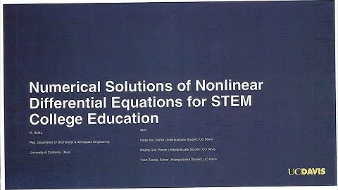 Numerical Solutions of Nonlinear Differential Equations for STEM College Education
