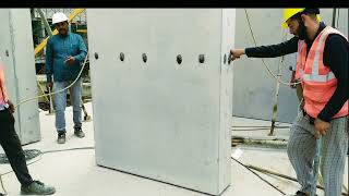 Precast panel erection