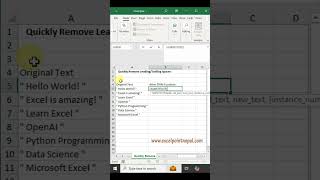 Quickly Remove Leading Spaces in Excel screenshot 5