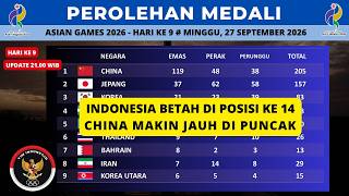 UPDATE Perolehan Medali Asian Games 2026 hari ke 9 ~ Indonesia Betah di Posisi ke 14 ~ China ke 1 screenshot 4