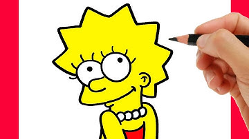 HOW TO DRAW LISA SIMPSON - DRAWING LISA SIMPSON EASY - HOW TO DRAW THE SIMPSONS