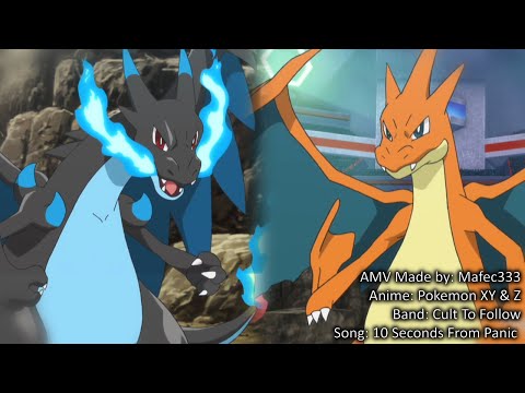 Mega Charizard X vs Mega Charizard Y -Anime- HD AMV