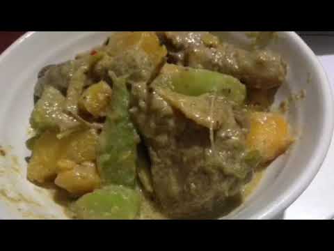 SWEET POTATO AND CHAYOTE IN CURRIED CHICKEN