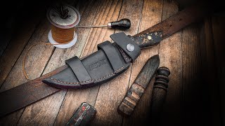 Process of making a Scout Carry Sheath for a Bushcraft Knife