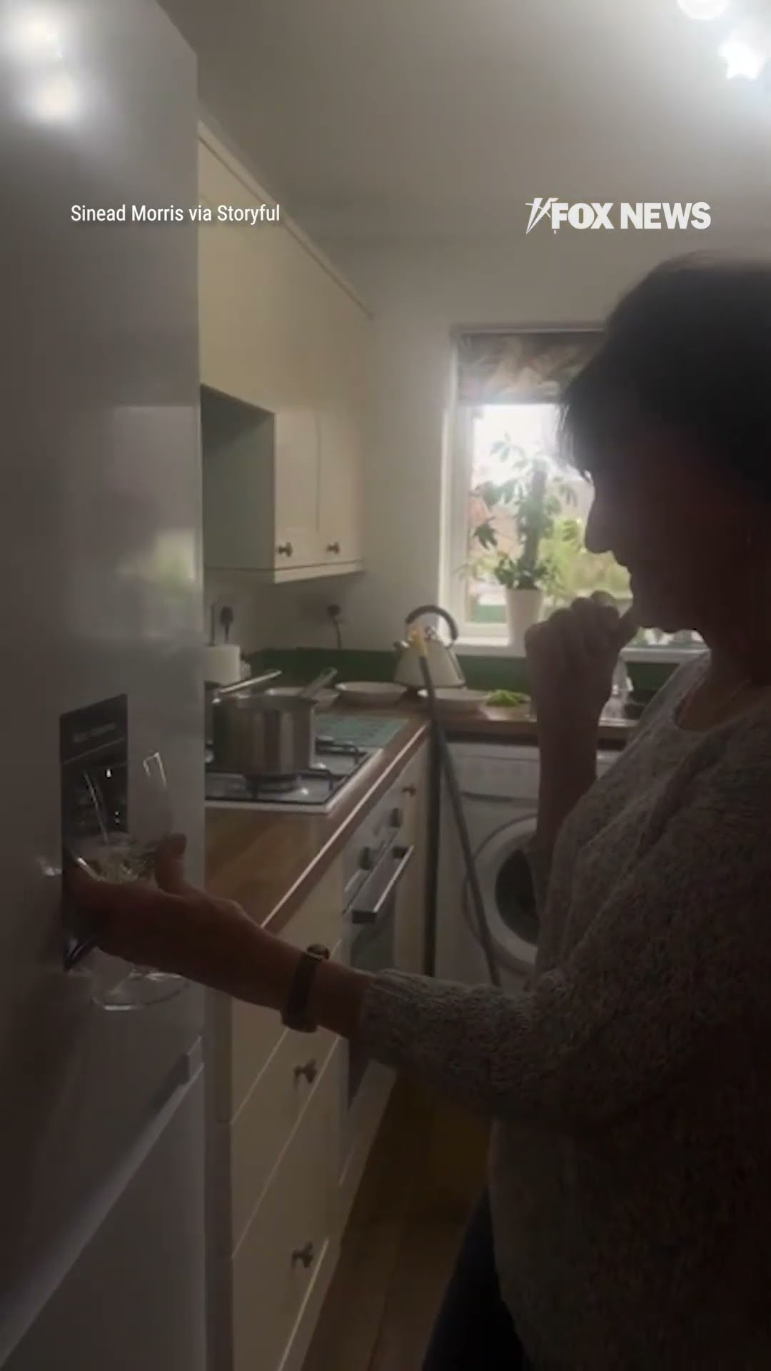 A Welsh grandmother filled her refrigerator's water dispenser with a bottle of wine.