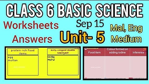 Class 6 Basic science worksheet | Class 6 basic science unit 5 victers works | class 6 basic science