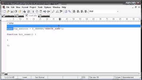 93   Creating a File Based Unique Hit Counter Part 1   PHP Tutorials
