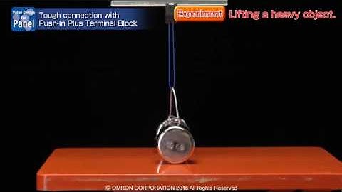 Omron Push In Plus Terminal: Firm terminal connection test