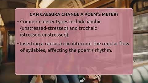 Can Caesura Change A Poem