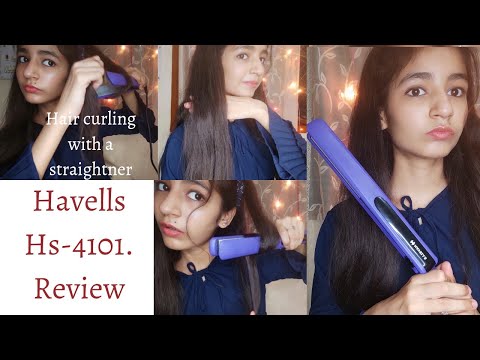 Havells hair straightner Hs-4101 || review and demo || hair curling with a straightner