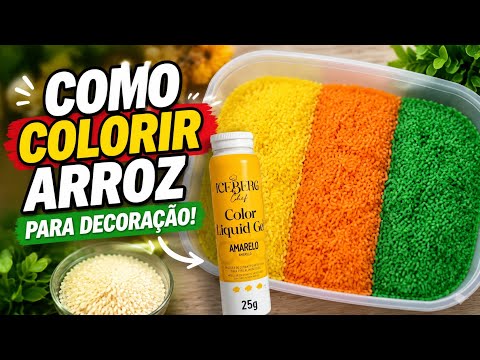 COMO PINTAR ARROZ COM TINTA!