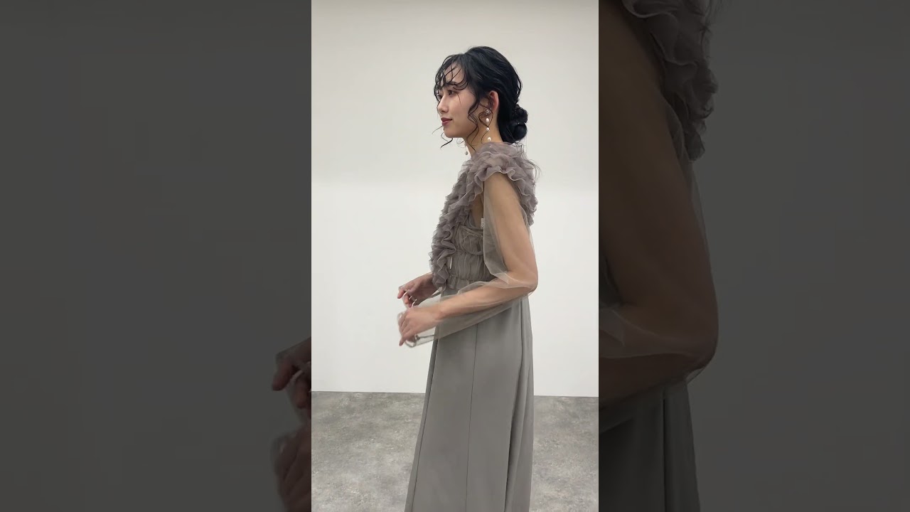 プールヴー PourVous 袖あり&ミモレ丈同窓会3点セットセレモニー結婚式