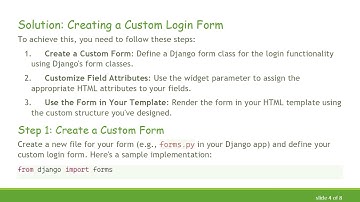 Create Your Own Custom Django Login Form with HTML Input Field Styling