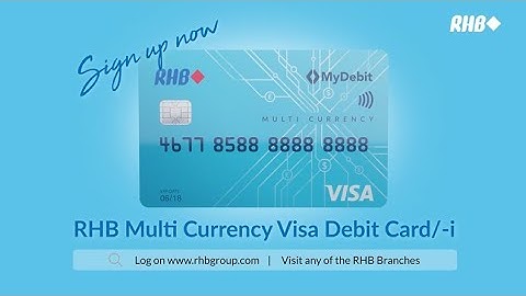 RHB Multi Currency Visa Debit Card - Education