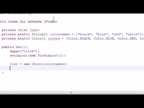 Java Programming Tutorial 70 JList