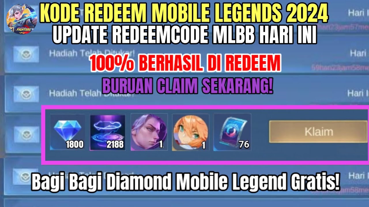 REDEEM SEKARANG! 3 KODE REDEEM ML TERBARU KODE REDEEM MOBILE LEGENDS ...