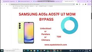 A05S A057F U7 Mdm Bypass Solution Download