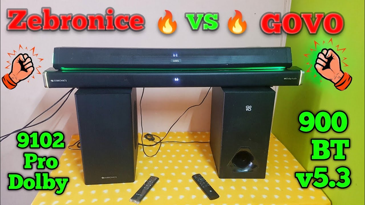 Zebronics Vs GOVO Soundbar🔥 🔥 🔥 || Zebronics Jake Bar 9102 Pro Vs Govo GoSurround 900 Full details🔥 