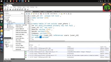 الدرس29  MYSQL انشاء قواعد البيانات    شرح  إستخدام  ON DELETE   ON UPDATE