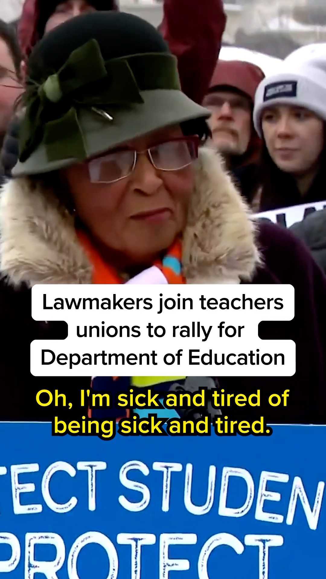 Lawmakers join teachers unions to rally for Department of Education