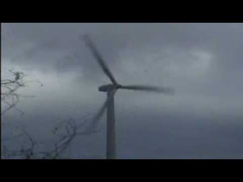 Danish Windturbine colapses in storm