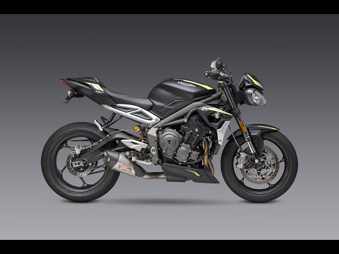 YOSHIMURA AT2 SILENCER TRIUMPH STREET TRIPLE 765 2018-2023 video