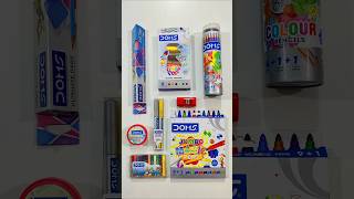 Unboxing DOMS Stationery Items, Brush Pen, Magic Pen, Oil Pastel #stationery #backtoschool #doms