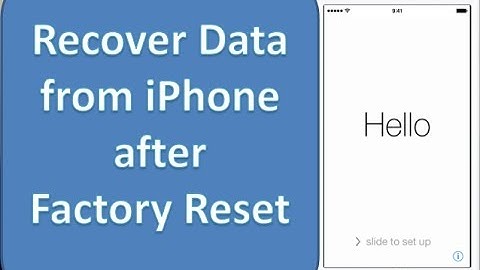 How to recover data from iPhone after restoring to factory settings