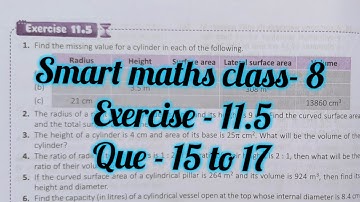 smart maths chapter 11 exercise 11.5| schand maths  class 8 ch-11 ex 11.5 que15, q16q17 |mensuration