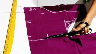 Simple & Easy Without Lining Star Back Neck Patch Work Blouse Cutting And Sching